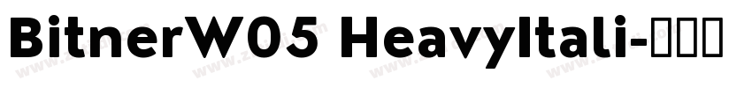 BitnerW05 HeavyItali字体转换